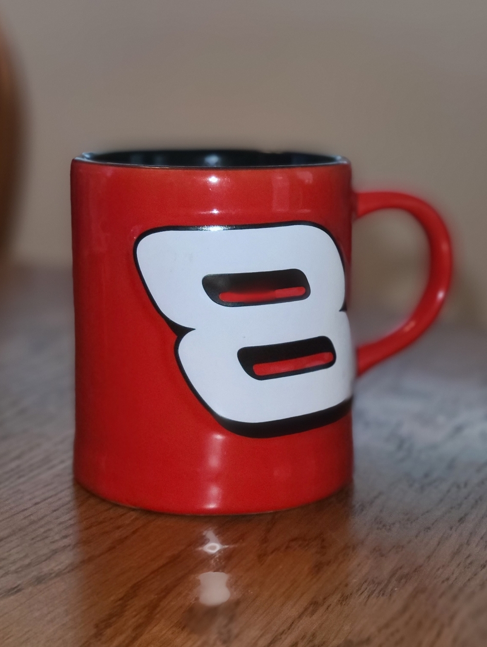 Nascar- Dale Earnhardt Jr. Budweiser #8 Red And Blacl Ceramic Mug.
